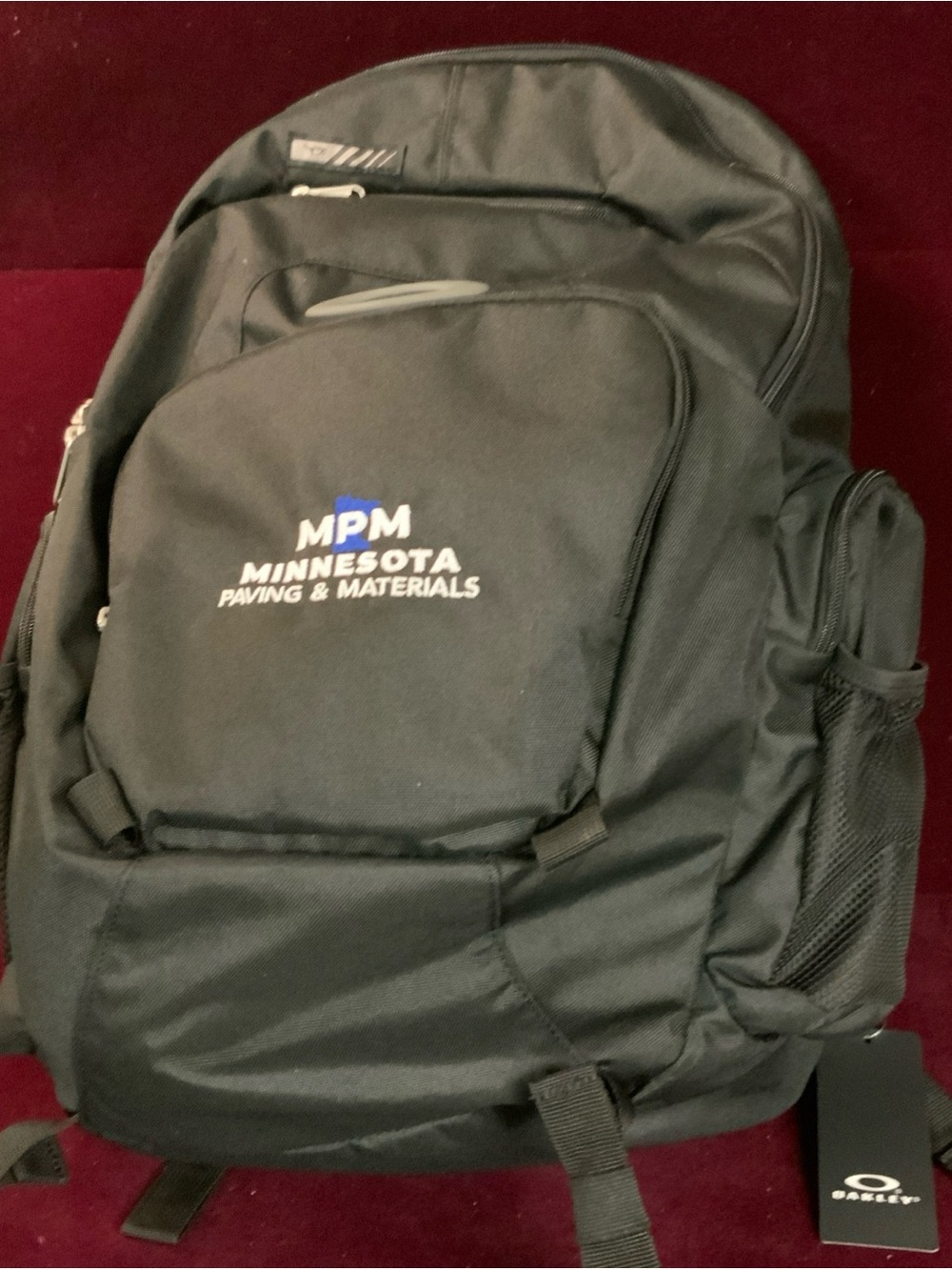 Oakley Blade 30L Backpack, company inscription on backpack. Employee appreciatio